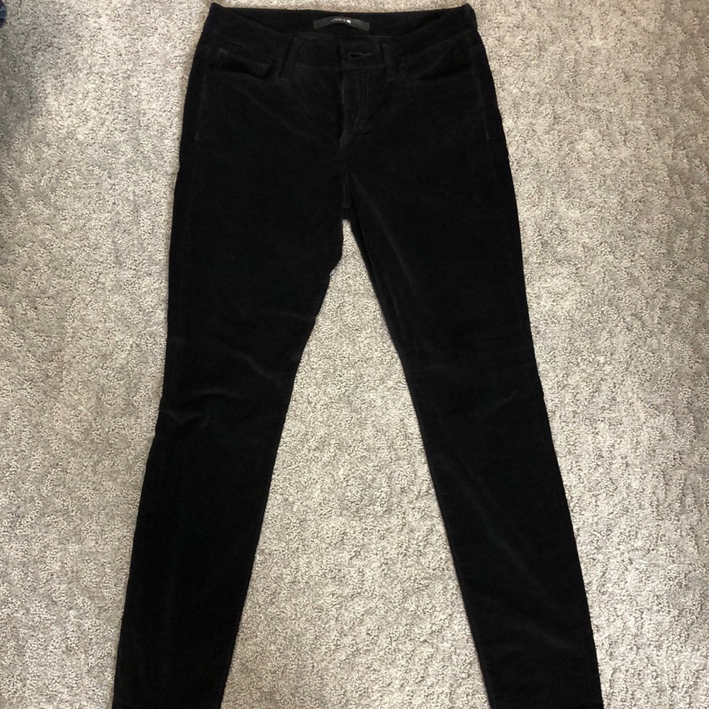 Joe’s black velvet jeans
